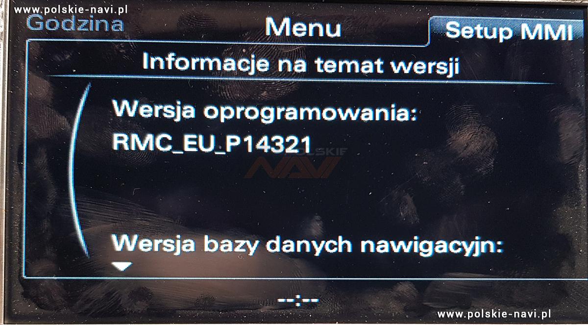 Audi RMC Tłumaczenie nawigacji - Polskie menu